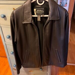 Eddie Bauer leather jacket Stine